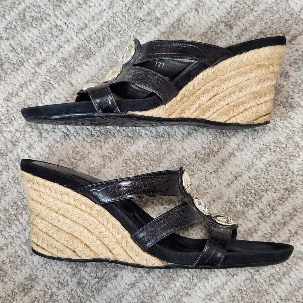 Brighton women's Elena wedge shoes black size 9.5 - Picture 5 of 10